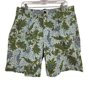 Houston‎ White Shorts Mens 36 Floral Paisley Pattern Target Summer Casual